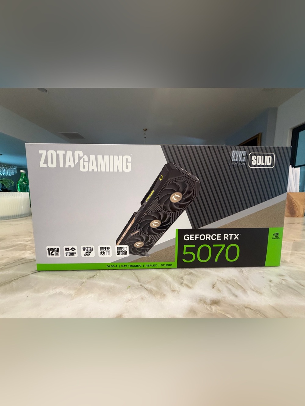 Gigabyte GeForce RTX 5070 Graphics Card - Black with Green Accents